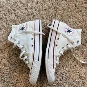 Chuck Taylor Converse high top white sneakers